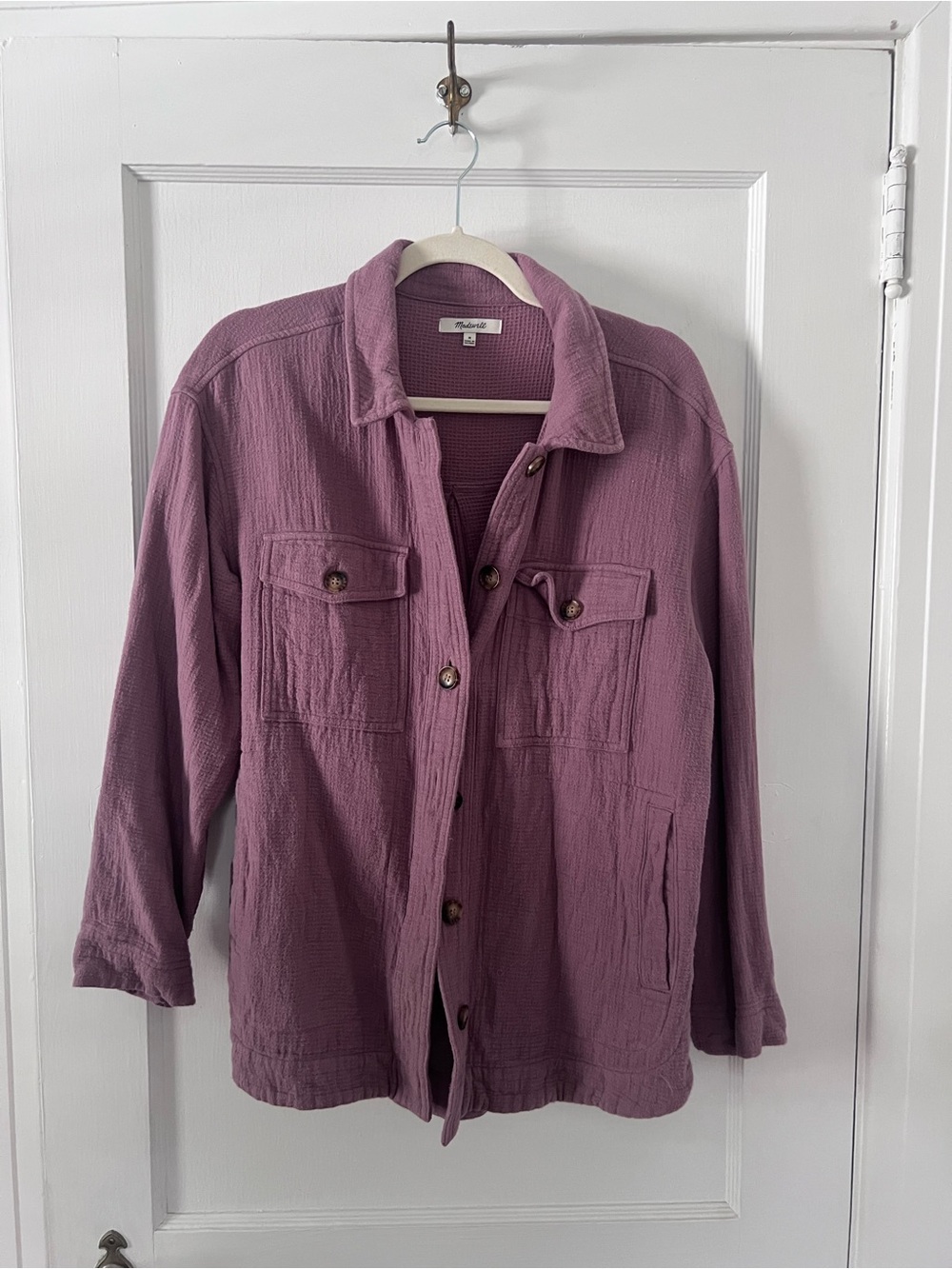 Madewell purple long sleeve button down